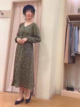 「Te chichi（テチチ）のアイテム（ハンチング/ベレー帽）」を使った、Mayuさん（レディース・168cm）の秋コーディネート