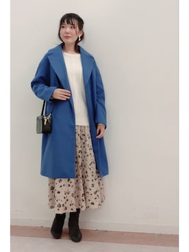 「Te chichi TERRASSE（テチチテラス）のアイテム（チェスターコート）」を使った、Mayuさん（レディース・168cm）の秋コーディネート