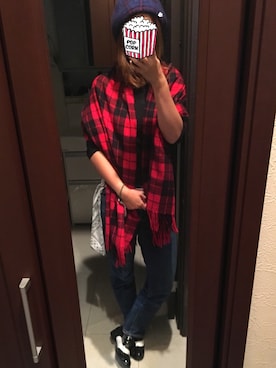 「Rodeo Crowns（ロデオクラウンズ）のアイテム（ハンチング/ベレー帽）」を使った、meekさん（レディース・165cm）の秋コーディネート