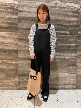 「UNITED ARROWS（ユナイテッドアローズ）のアイテム（オールインワン・サロペット）」を使った、ando misaさん（レディース・154cm）の冬コーディネート