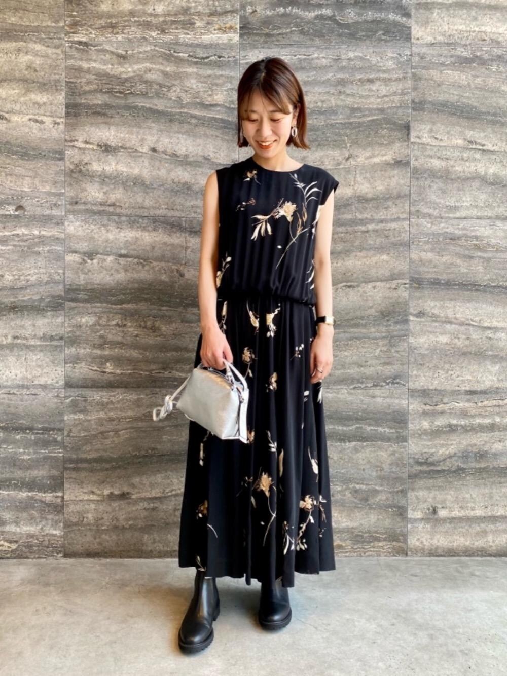 SACRA サクラ　Shadow flower ワンピース　ロング　ノースリーブ SACRA サクラ｜LEOPARD｜レオパードノースリーブ ワンピース