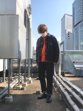 「PUBLIC TOKYO（パブリックトウキョウ）のアイテム（デニムジャケット）」を使った、miyazakiさん（メンズ・176cm）の春コーディネート