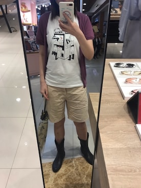 「ESPRIT（エスプリ）のアイテム（パンツ）」を使った、鸭斯基さん（レディース・165cm）の秋コーディネート