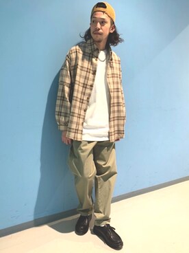 「WEGO（ウィゴー）のアイテム（モカシン/デッキシューズ）」を使った、5H!N5さん（メンズ・169cm）の春コーディネート
