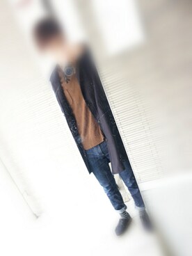 「アイテム（ステンカラーコート）」を使った、アルクスさん（メンズ・173cm・10代）の冬コーディネート