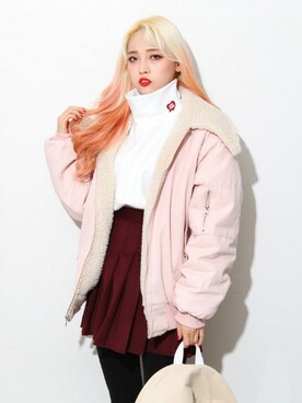 「BLANC..（ブラン）のアイテム（ブルゾン）」を使った、bullangさん（レディース・158cm）の冬コーディネート