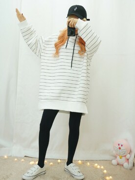 「BLANC..（ブラン）のアイテム（帽子）」を使った、bullangさん（レディース・158cm）の冬コーディネート