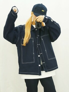 「BLANC..（ブラン）のアイテム（ジャケット/アウター）」を使った、bullangさん（レディース・158cm）の冬コーディネート