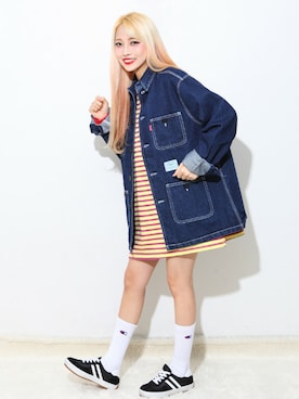 「BLANC..（ブラン）のアイテム（ジャケット/アウター）」を使った、bullangさん（レディース・158cm）の冬コーディネート
