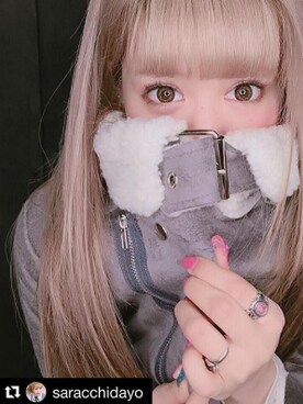 「韓国」｜「アイテム（ムートンコート）」を使った、bullangさん（レディース・158cm）の冬コーディネート