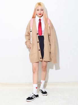 「BLANC..（ブラン）のアイテム（ジャケット/アウター）」を使った、bullangさん（レディース・158cm）の春コーディネート