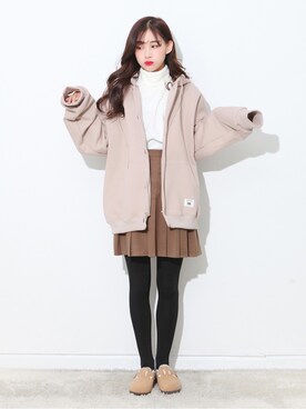 「BLANC..（ブラン）のアイテム（ジャケット/アウター）」を使った、bullangさん（レディース・158cm）の冬コーディネート