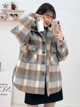「BLANC..（ブラン）のアイテム（その他アウター）」を使った、bullangさん（レディース・158cm）の冬コーディネート