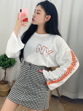 「レタリング」｜bullangさん（レディース・158cm）の夏コーディネート