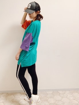 「BASECONTROL（ベースコントロール）のアイテム（帽子）」を使った、rosemiさん（レディース・163cm）の秋コーディネート