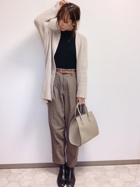 「DHOLIC（ディーホリック）のアイテム（ファッション雑貨）」を使った、rosemiさん（レディース・164cm）の冬コーディネート