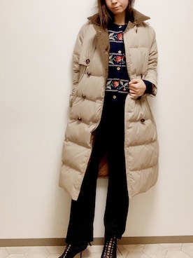 「DHOLIC（ディーホリック）のアイテム（ダウンジャケット/コート）」を使った、rosemiさん（レディース・164cm）の冬コーディネート