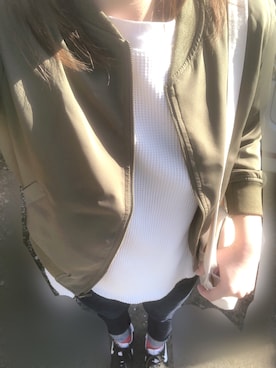 「アイテム（ブルゾン）」を使った、⁂やま⁂さん（レディース・169cm・30代）の秋コーディネート