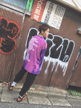 「原宿」｜「アイテム（その他シューズ）」を使った、ヨウさん（メンズ・180cm）の秋コーディネート