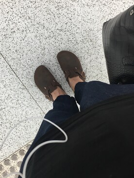 「BIRKENSTOCK（ビルケンシュトック）のアイテム（その他シューズ、その他）」を使った、西贝sysy宁さん（レディース・169cm）の夏コーディネート