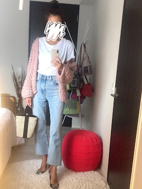 「ZARA（ザラ）のアイテム（Tシャツ/カットソー、ホワイト系）」を使った、xxx11さん（レディース・167cm）の秋コーディネート