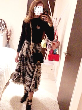 「UNIQLO（ユニクロ）のアイテム（ニット/セーター、ブラック系）」を使った、xxx11さん（レディース・167cm）の秋コーディネート