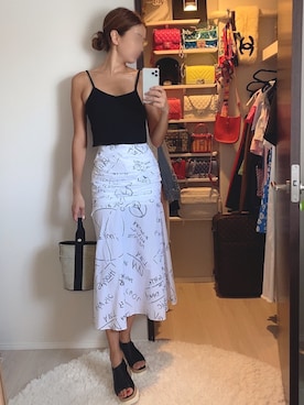 「Narcissus（ナルシス）のアイテム（キャミソール、ブラック系）」を使った、xxx11さん（レディース・167cm）の秋コーディネート