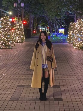 「LouisVuitton」｜「アイテム（ダッフルコート）」を使った、Krysten🐱さん（レディース・163cm）の冬コーディネート