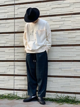 「CASPER JOHN（キャスパージョン）のアイテム（帽子）」を使った、SEIさん（メンズ・183cm）の冬コーディネート