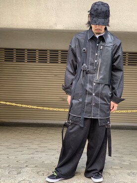 「Azuma.（アズマ）のアイテム（ハンチング/ベレー帽）」を使った、給前友貴さん（メンズ・172cm）の春コーディネート