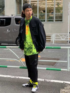 「Azuma.（アズマ）のアイテム（ジャケット/アウター）」を使った、給前友貴さん（メンズ・173cm）の夏コーディネート