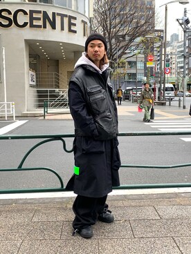 「A.A.Spectrum（エーエースペクトラム）のアイテム（ジャケット/アウター）」を使った、給前友貴さん（メンズ・172cm）の冬コーディネート