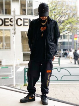 「A-COLD-WALL*（アコールドウォール）のアイテム（帽子）」を使った、給前友貴さん（メンズ・172cm）の春コーディネート