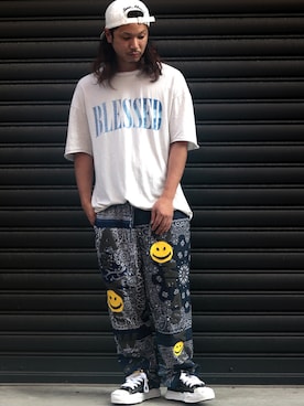 「ALCHEMIST（アルケミスト）のアイテム」を使った、給前友貴さん（メンズ・172cm）の夏コーディネート