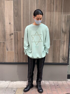 「Azuma.（アズマ）のアイテム（パンツ）」を使った、給前友貴さん（メンズ・172cm）の秋コーディネート
