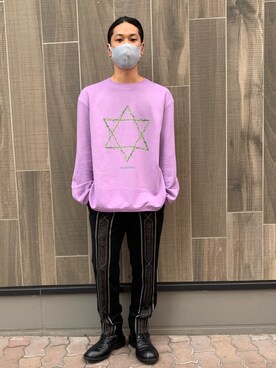 「Azuma.（アズマ）のアイテム（パンツ）」を使った、給前友貴さん（メンズ・172cm）の秋コーディネート