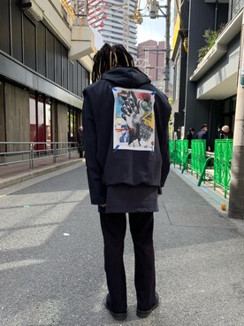 「Azuma.（アズマ）のアイテム」を使った、給前友貴さん（メンズ・170cm）の冬コーディネート