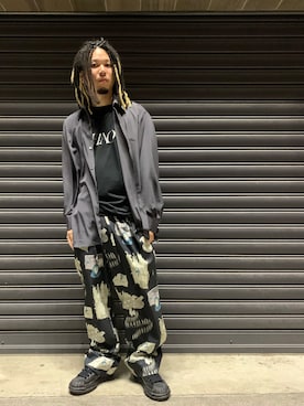 「Azuma.（アズマ）のアイテム（パンツ）」を使った、給前友貴さん（メンズ・170cm）の春コーディネート