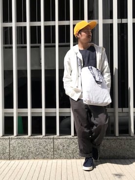 「THING FABRICS（シングファブリックス）のアイテム」を使った、Takahiro Teradaさん（メンズ・170cm）の春コーディネート