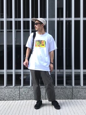 「SURROUND（サラウンド）のアイテム」を使った、Takahiro Teradaさん（メンズ・170cm）の夏コーディネート