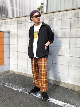 「SURROUND（サラウンド）のアイテム」を使った、Takahiro Teradaさん（メンズ・170cm）の秋コーディネート