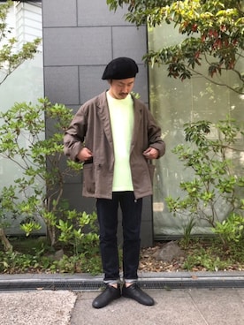 「ウィンドウペン」｜「アイテム（ジャケット/アウター）」を使った、Takahiro Teradaさん（メンズ・170cm）の春コーディネート