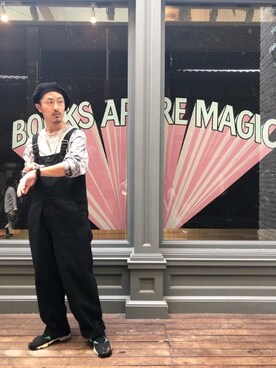 「つなぎ」｜「アイテム（サロペット/オーバーオール）」を使った、Takahiro Teradaさん（メンズ・170cm）の夏コーディネート
