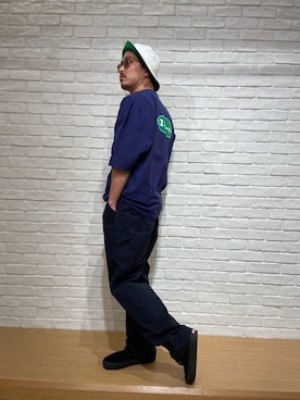 「チドリ柄」｜「アイテム（帽子）」を使った、Takahiro Teradaさん（メンズ・170cm）の春コーディネート