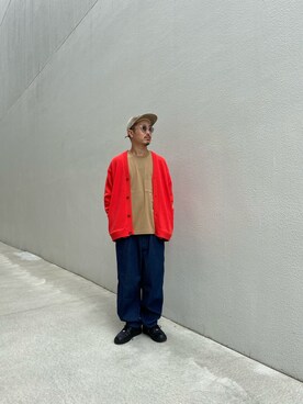 「BIG MAC（ビッグマック）のアイテム（デニムパンツ）」を使った、Takahiro Teradaさん（メンズ・170cm）の秋コーディネート