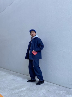 「BIG MAC（ビッグマック）のアイテム（カバーオール）」を使った、Takahiro Teradaさん（メンズ・170cm）の秋コーディネート