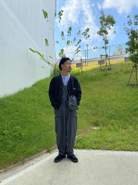 「BIG MAC（ビッグマック）のアイテム（サロペット/オーバーオール）」を使った、Takahiro Teradaさん（メンズ・170cm）の秋コーディネート
