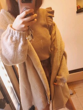 「コロナに負けない」｜「アイテム（ジャケット/アウター）」を使った、nonさん（レディース・154cm）の冬コーディネート