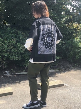「HAV-A-HANK（ハバハンク ）のアイテム（トップス）」を使った、yuyaさん（メンズ・168cm）の春コーディネート