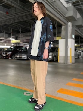 「PERK GAPS（パークギャップス）のアイテム（パンツ）」を使った、yuyaさん（メンズ・168cm）の春コーディネート